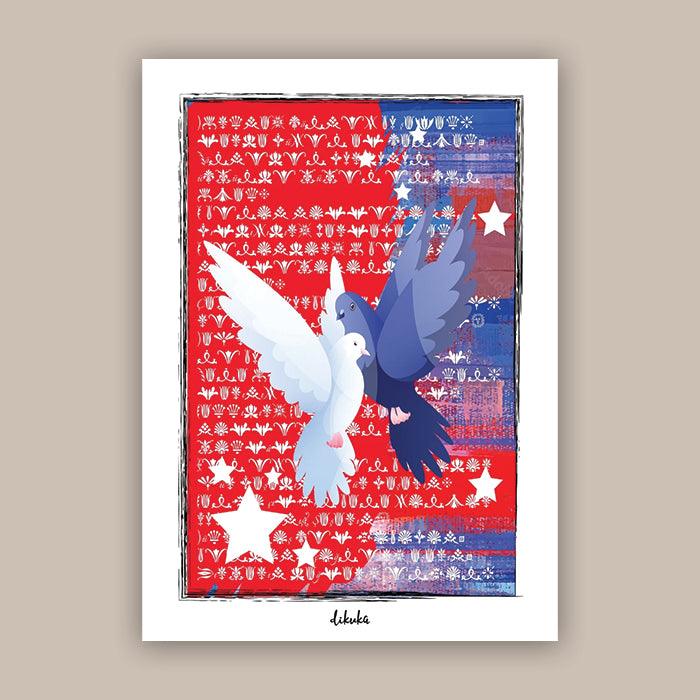 Eternity of Doves - Original Art Print | Poster | Canvas