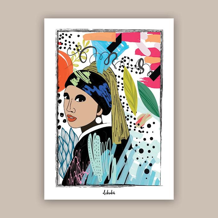 Girl with a pearl earing - Original Art Print | Poster | Canvas
