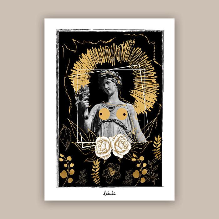 Golden Greek - Original Art Print | Poster | Canvas