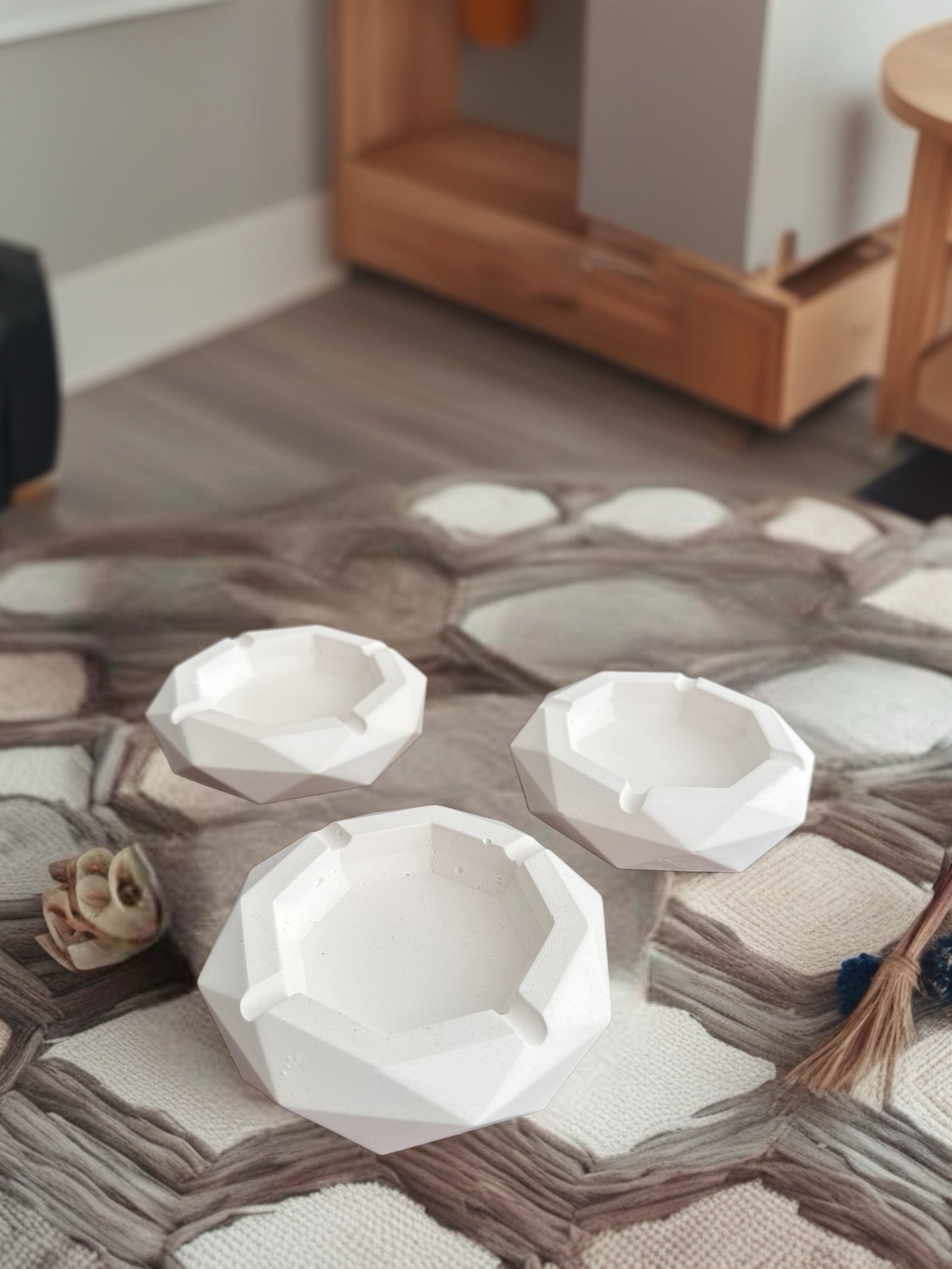 3’lü Set Kristal Beton Küllük