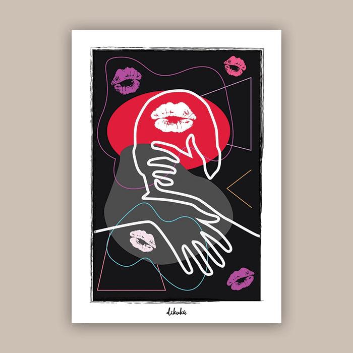 Kiss - Original Art Print | Poster | Canvas