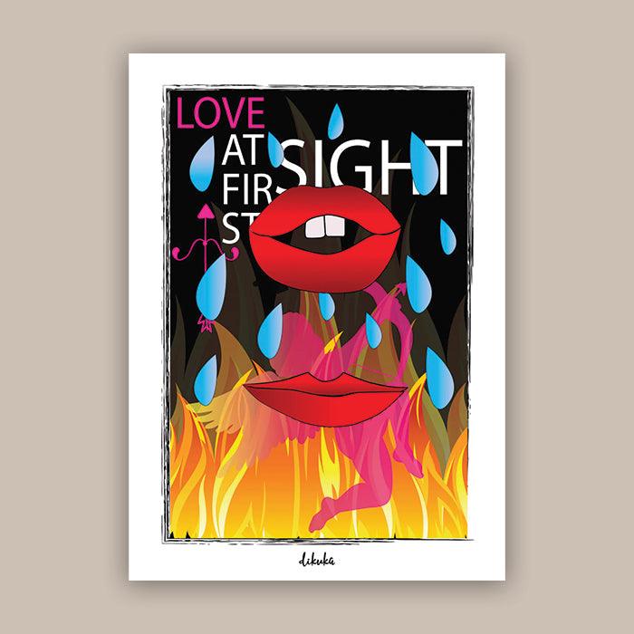 Love at first sight - Original Art Print | Poster | Canvas
