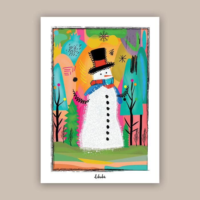 My Snowman - Original Art Print | Poster | Canvas