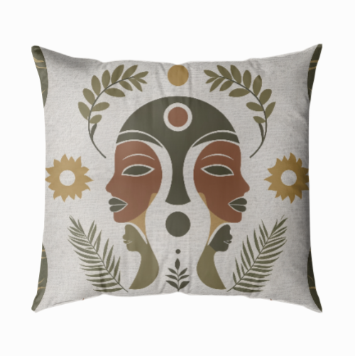 Birlik / Afro-Minimalist Tarzda 43x43 Yastık Kılıfı