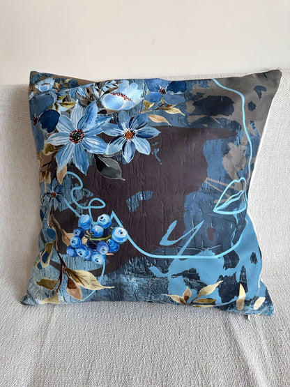 Çiçek 2 Kolleksiyonu Kırlent Kılıfı 43X43 cm Yastık Kılıfı