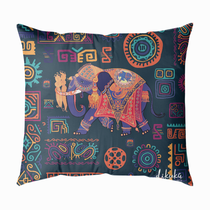 Hindistan Fili 1 43x43 Yastık Kılıfı