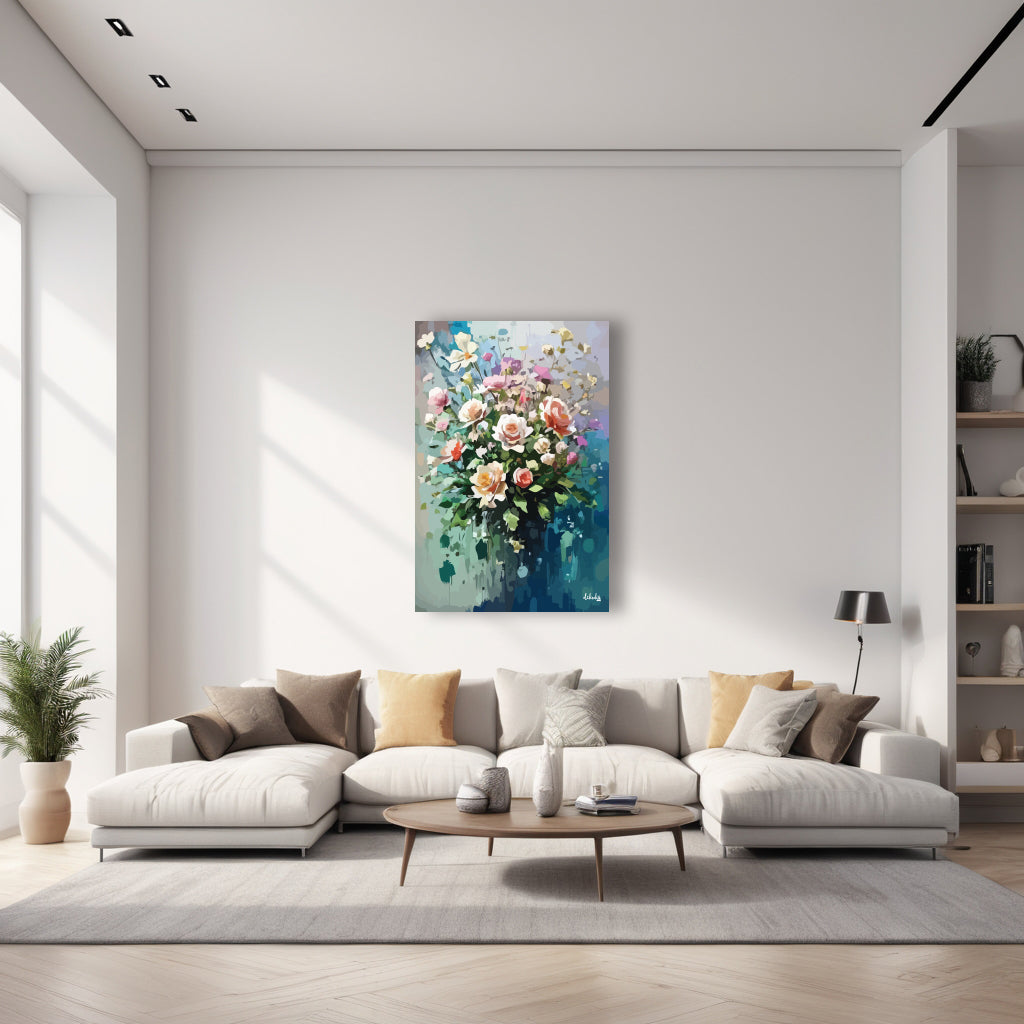 Çiçek Koleksiyonu 6 Modern Tuval Kanvas Tablo