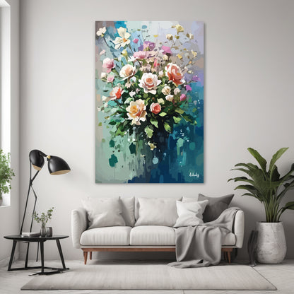 Çiçek Koleksiyonu 6 Modern Tuval Kanvas Tablo