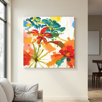 Çiçek Koleksiyonu 04 Abstract Modern Tuval Kanvas Tablo