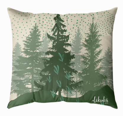 3'lü Set Çam Ağaçları Desenli  43x43 Yastık Kılıfı