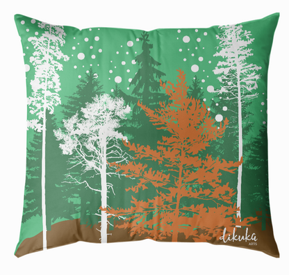 3'lü Set Çam Ağaçları Desenli  43x43 Yastık Kılıfı