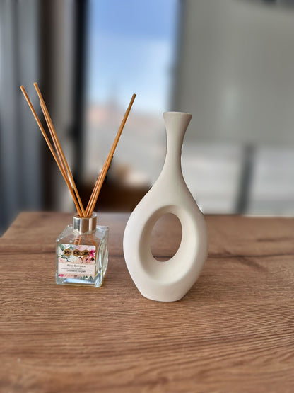 İnce Boyun Modern Seramik Vazo 3 lü Set