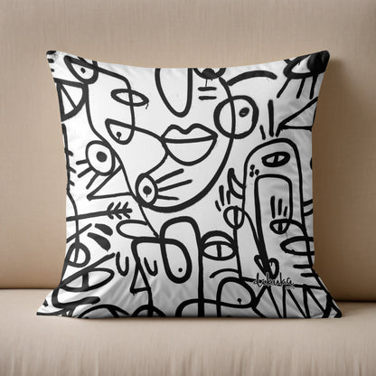 Sokak Ruhu – Barselona Çizgisi Yastık Kılıfı & Yastık 43X43 cm