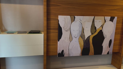 "Bir Parça İnsan" Abstract Modern Tuval Kanvas Tablo